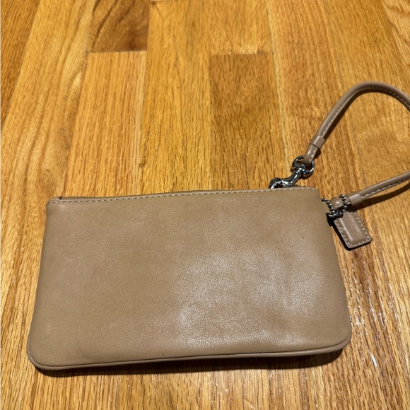 Coach Tan Leather Wristlet Clutch - Picture 2 of 5